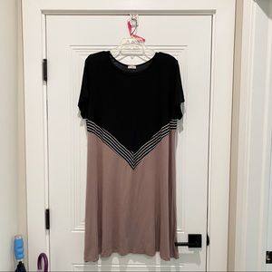 Plus Size Color Block T-shirt Dress